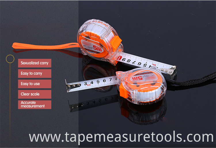 wholesale smart tape measure 5m transparent retractable body measuring tape